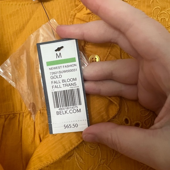 Crown & ivy | nwt yellow button down blouse - M - Picture 7 of 8